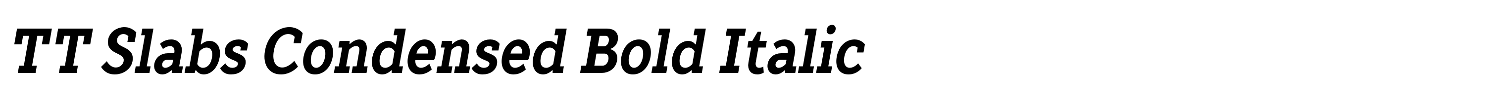 TT Slabs Condensed Bold Italic