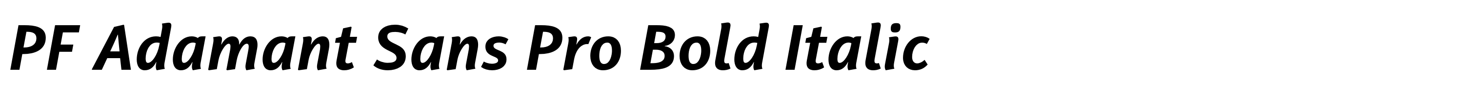 PF Adamant Sans Pro Bold Italic