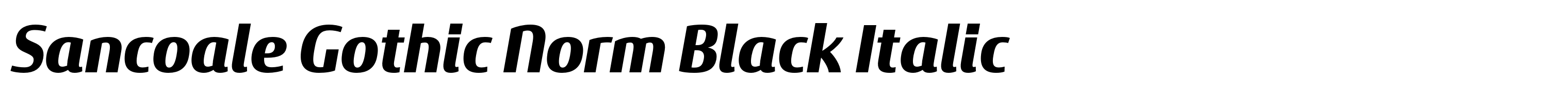 Sancoale Gothic Norm Black Italic