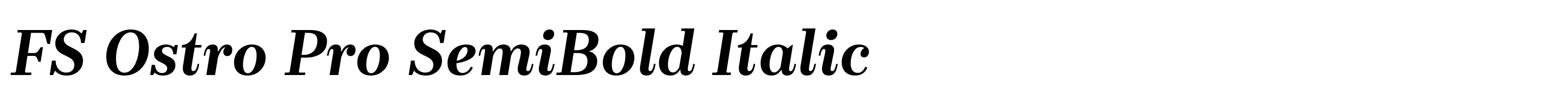 FS Ostro Pro SemiBold Italic