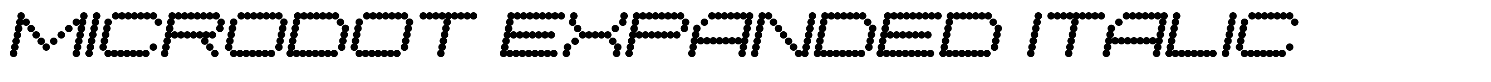 Microdot Expanded Italic