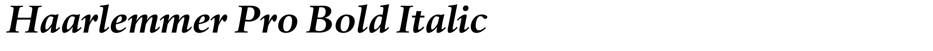 Haarlemmer Pro Bold Italic