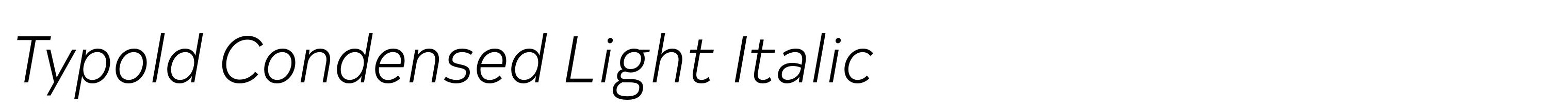 Typold Condensed Light Italic