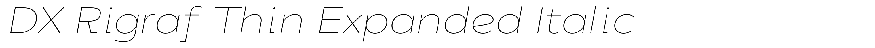 DX Rigraf Thin Expanded Italic