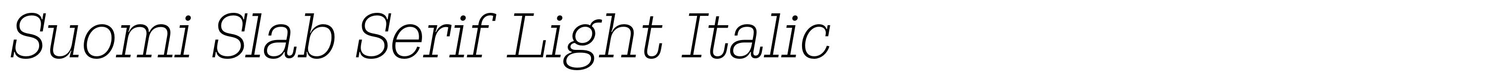 Suomi Slab Serif Light Italic