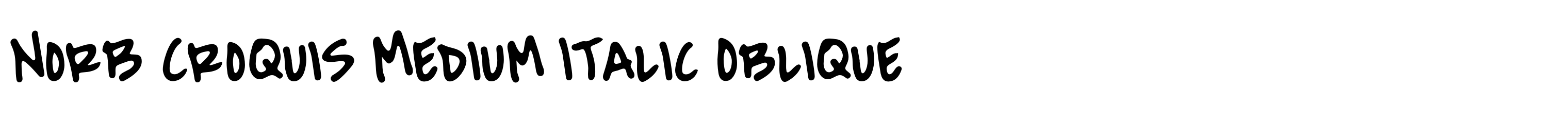 NorB Croquis Medium Italic Oblique