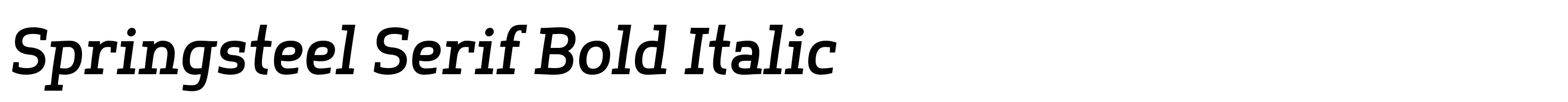 Springsteel Serif Bold Italic