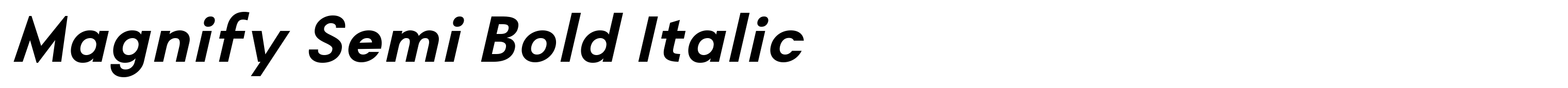Magnify Semi Bold Italic