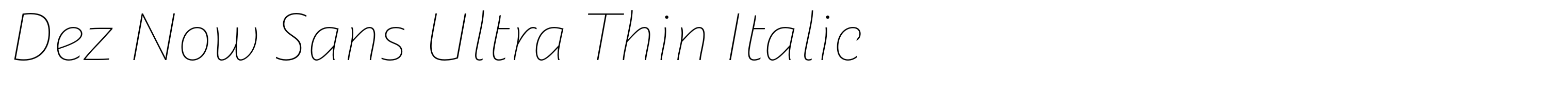 Dez Now Sans Ultra Thin Italic