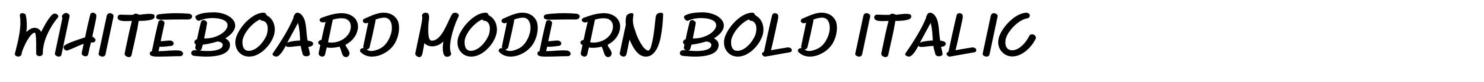 Whiteboard Modern Bold Italic