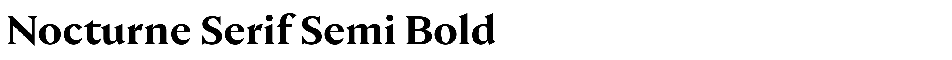 Nocturne Serif Semi Bold