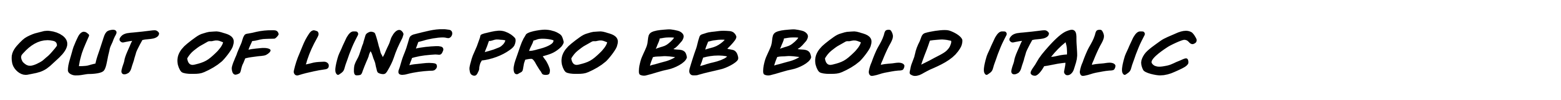 Out of Line Pro BB Bold Italic