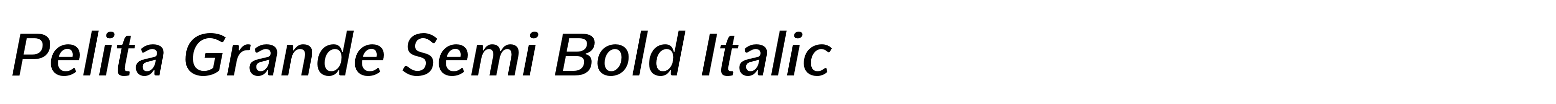 Pelita Grande Semi Bold Italic
