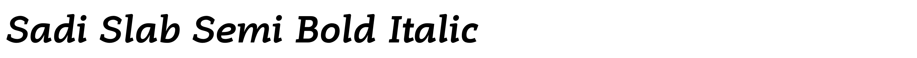 Sadi Slab Semi Bold Italic