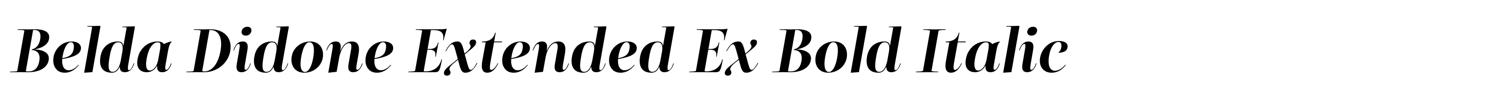 Belda Didone Extended Ex Bold Italic