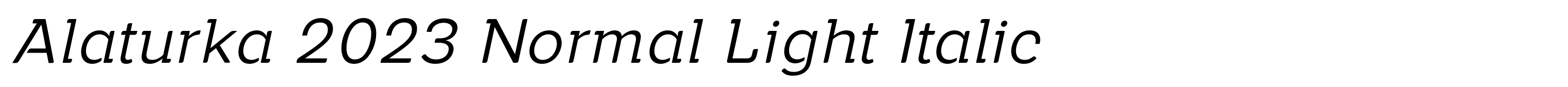 Alaturka 2023 Normal Light Italic