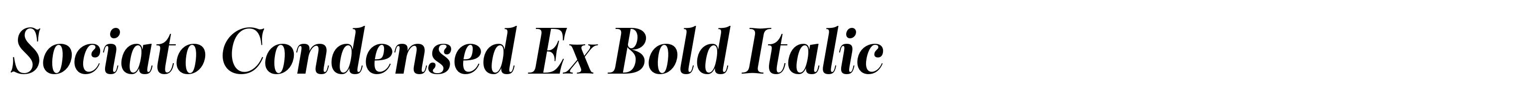 Sociato Condensed Ex Bold Italic