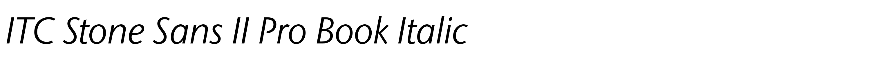 ITC Stone Sans II Pro Book Italic