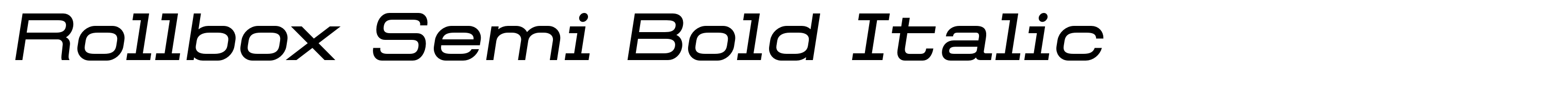 Rollbox Semi Bold Italic