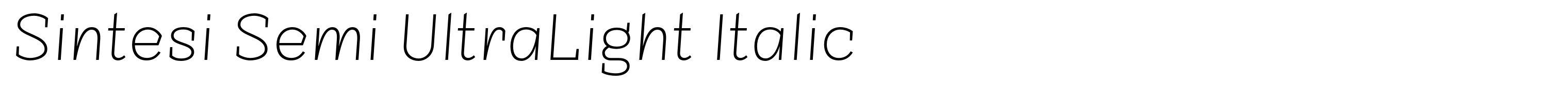 Sintesi Semi UltraLight Italic