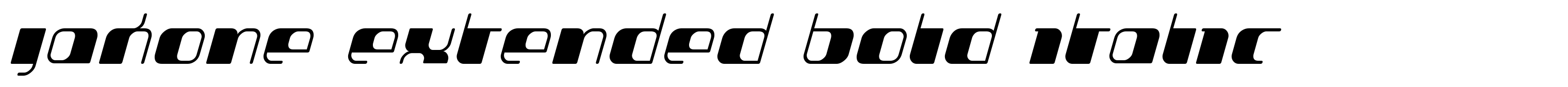 Jakone Extended Bold Italic