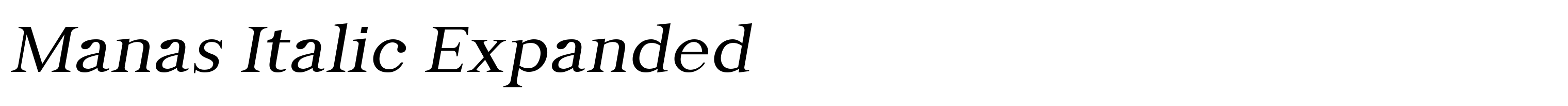 Manas Italic Expanded