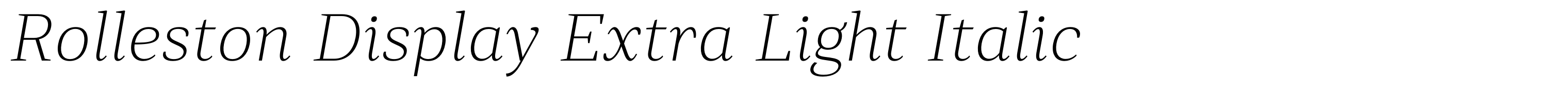 Rolleston Display Extra Light Italic