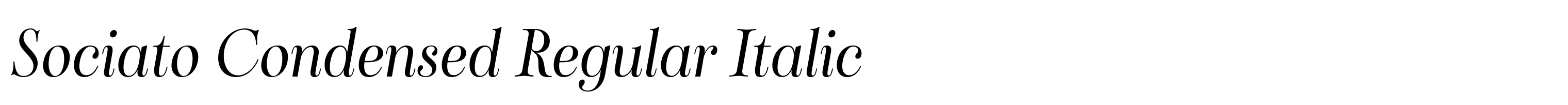 Sociato Condensed Regular Italic