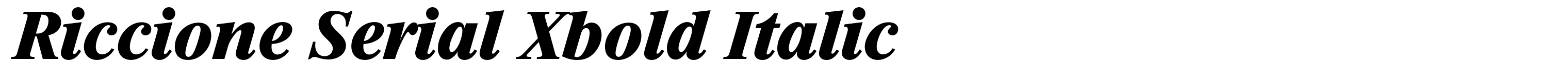 Riccione Serial Xbold Italic