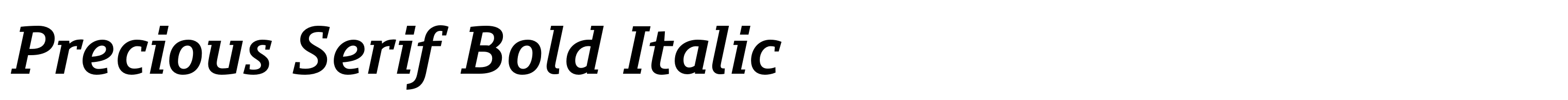 Precious Serif Bold Italic