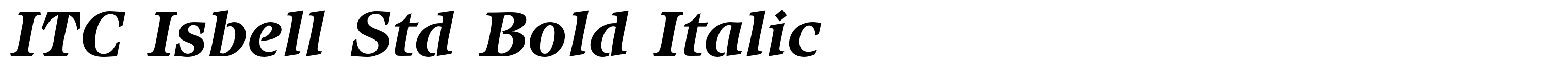 ITC Isbell Std Bold Italic