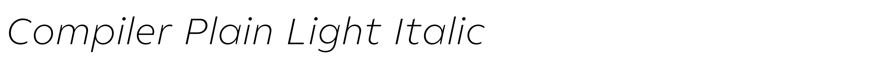 Compiler Plain Light Italic