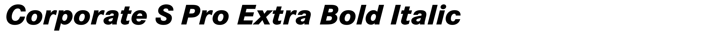 Corporate S Pro Extra Bold Italic