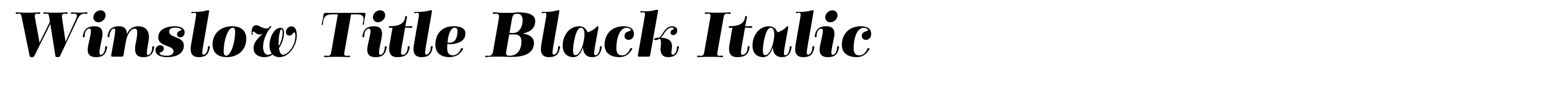 Winslow Title Black Italic