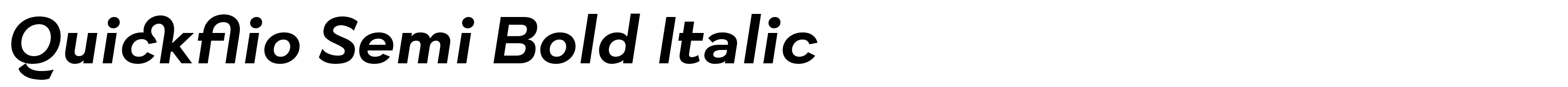 Quickflio Semi Bold Italic