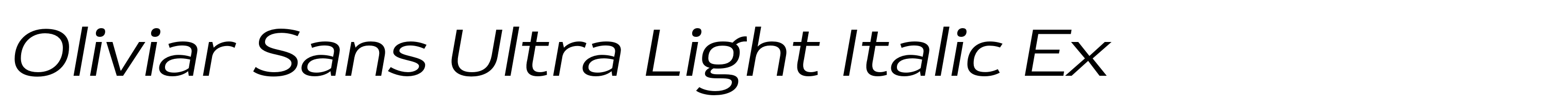 Oliviar Sans Ultra Light Italic Ex