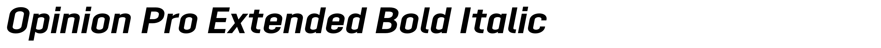 Opinion Pro Extended Bold Italic
