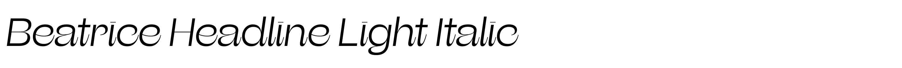 Beatrice Headline Light Italic