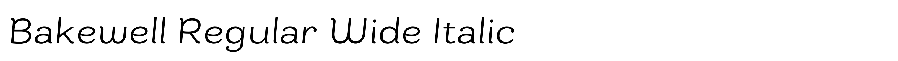 Bakewell Regular Wide Italic