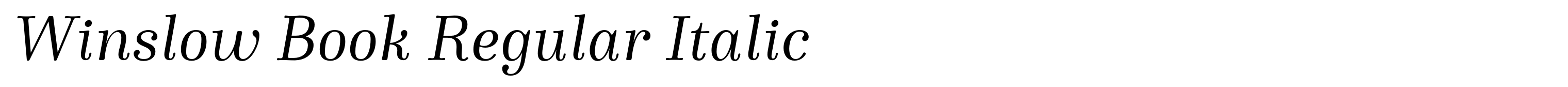 Winslow Book Regular Italic