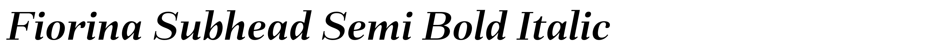Fiorina Subhead Semi Bold Italic