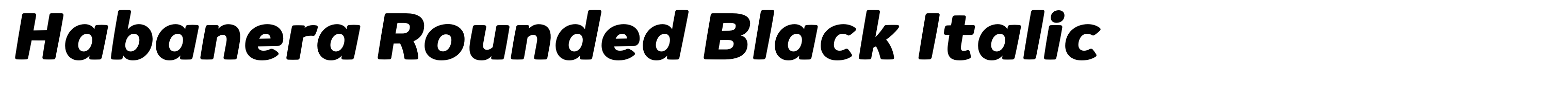 Habanera Rounded Black Italic