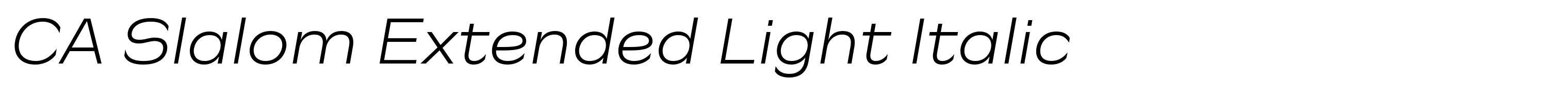 CA Slalom Extended Light Italic