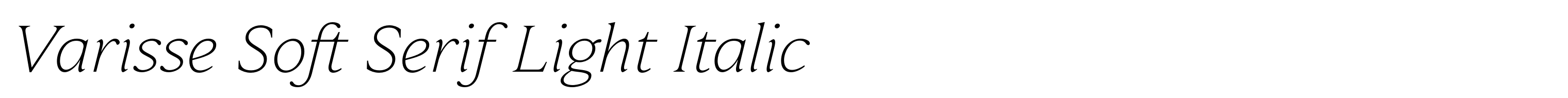 Varisse Soft Serif Light Italic