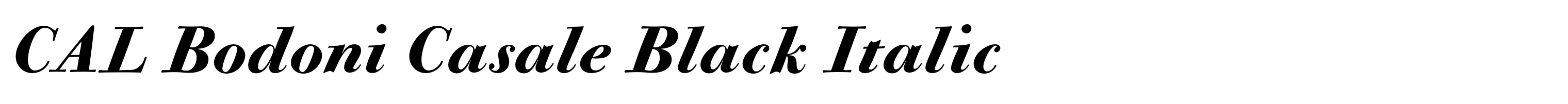 CAL Bodoni Casale Black Italic