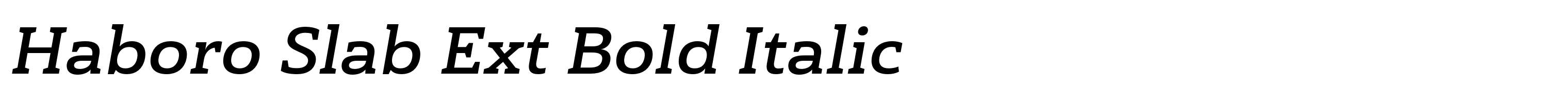 Haboro Slab Ext Bold Italic