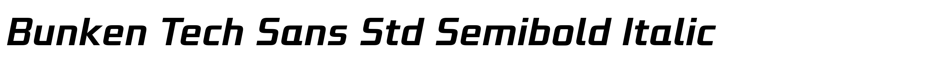 Bunken Tech Sans Std Semibold Italic