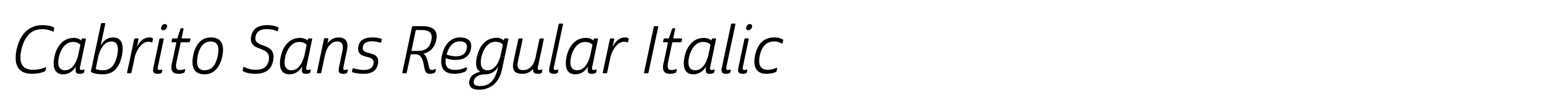 Cabrito Sans Regular Italic