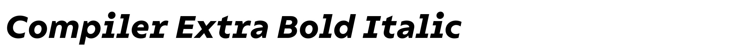 Compiler Extra Bold Italic
