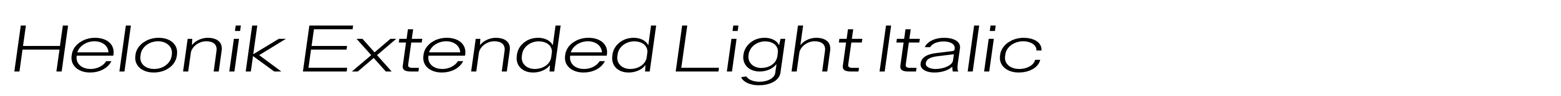 Helonik Extended Light Italic